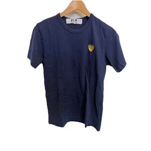 Comme des Garcons Play Gold Heart Womens Shirt Small Blue
